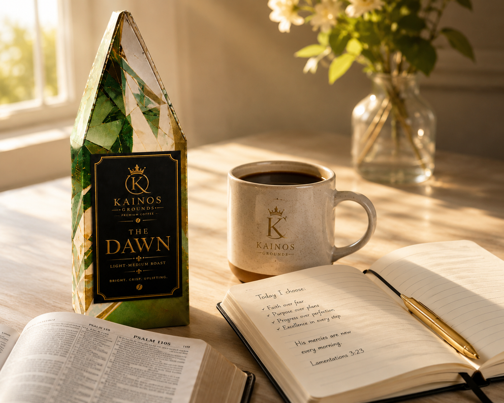 The Dawn™ | Premium Light-Medium Roast Ground Coffee | Kainos Grounds